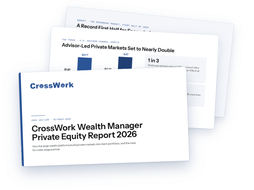 Cover of the CrossWork Wealth Manager Private Equity Report 2026
