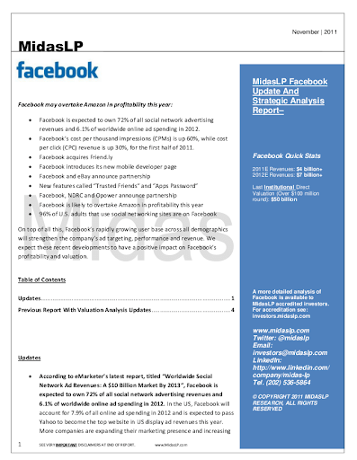 Document: MidasLP research note on Facebook, November 2011